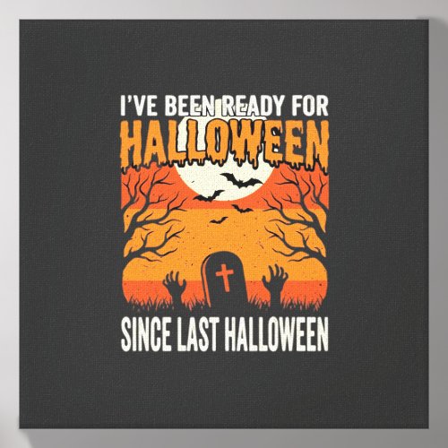 Ready For Halloween Graveyard Design_1 Canvas Photo Tile