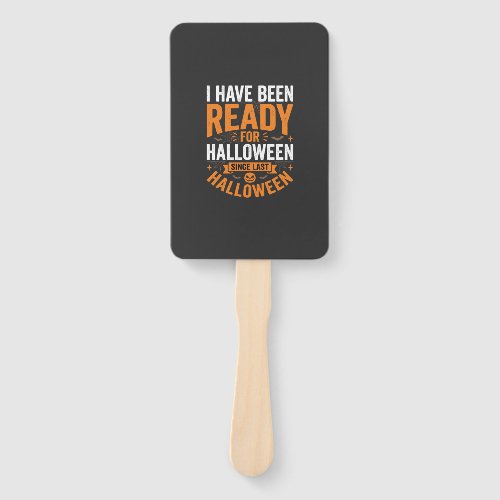 Ready For Halloween Pumpkin Skull Design Hand Fan