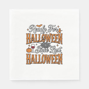 Ready For Halloween Vintage Engraving Shirt Design Napkins