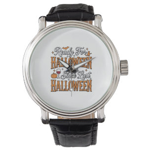 Ready For Halloween Vintage Engraving Shirt Design Watch