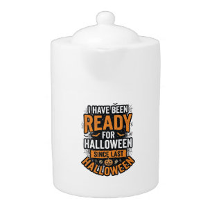 Ready For Halloween Vintage Spooky Shirt Design_1 Teapot