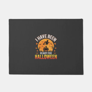 Ready For Halloween Witch Haunted House Design Doormat