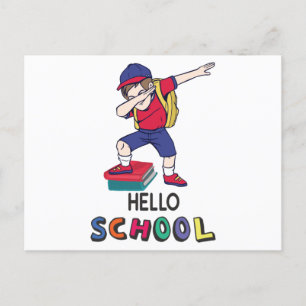 Ready for online school postcard