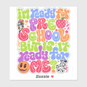Ready for Preschool First Day Back2School Sticker