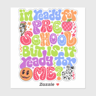 Ready for Preschool First Day Back2School Sticker