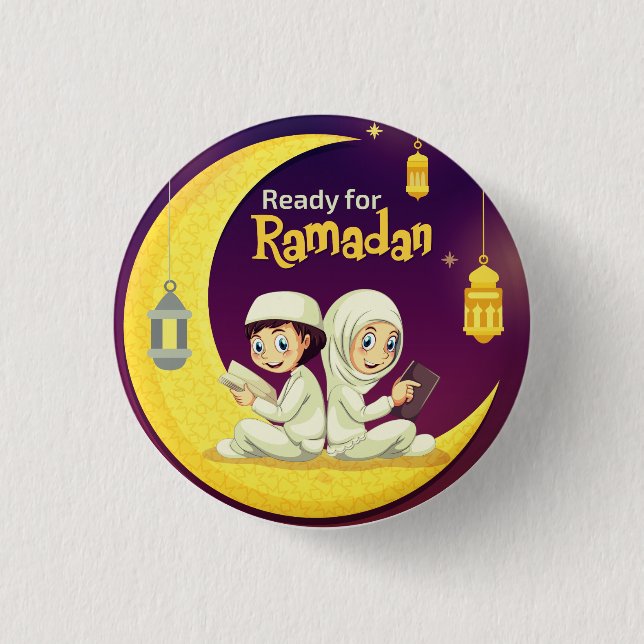 Ready For Ramadan Button (Front)