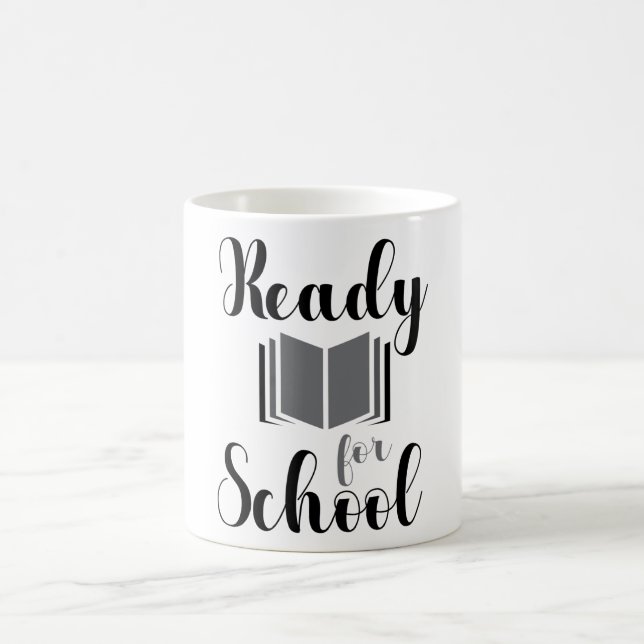 Ready For School Book Quote Coffee Mug (Center)