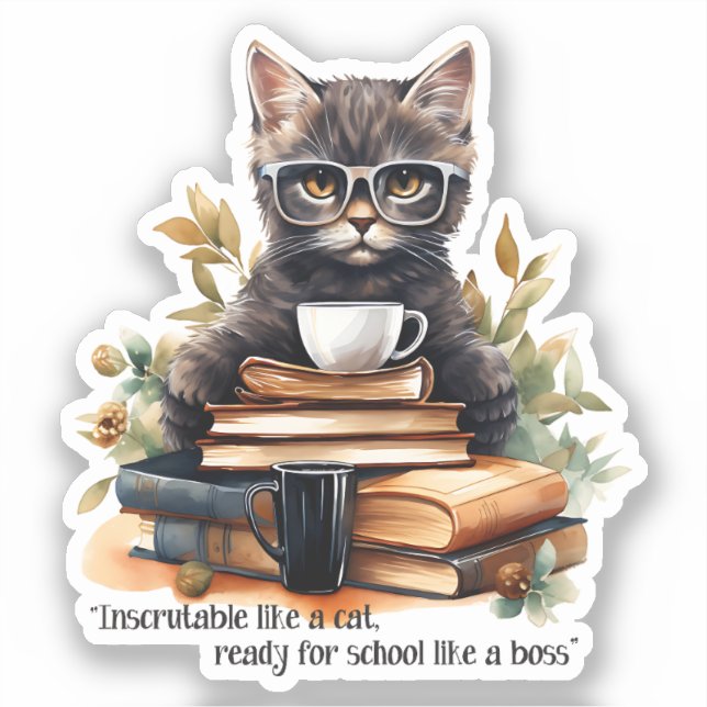 Ready For School Like A Boss Sticker (Front)