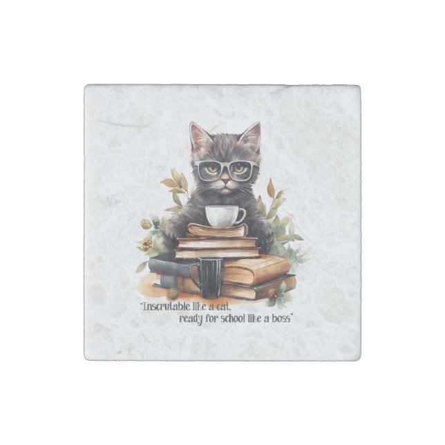 Ready For School Like A Boss Stone Magnet (Front)