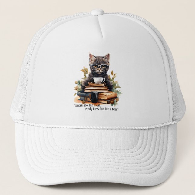 Ready For School Like A Boss Trucker Hat (Front)