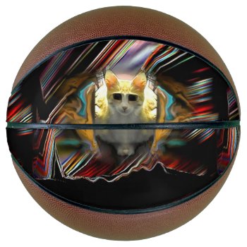 Ready For Take Off Cool Cat Basketball by HorizonOfArt at Zazzle