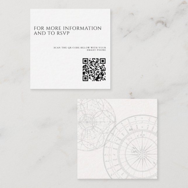 Ready for Take Off QR Code Wedding Enclosure Card (Front/Back)
