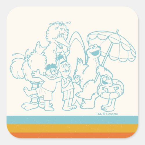 Ready for the Beach Square Sticker