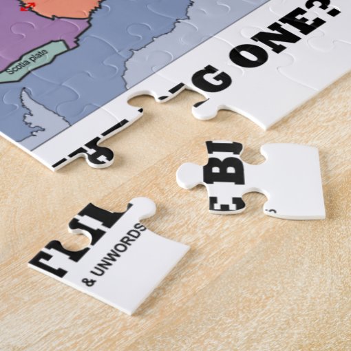 Ready For The Big One? Plate Tectonics World Map Jigsaw Puzzle Zazzle