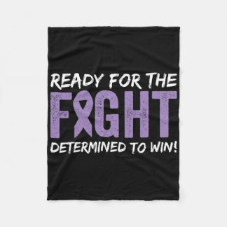 Ready For The Fight Determined To Win World Cancer Fleece Blanket