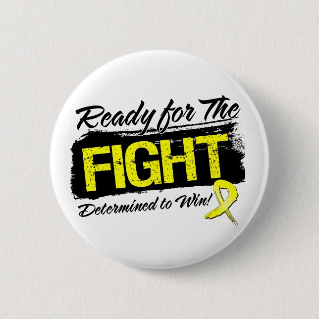 Ready For The Fight Sarcoma Cancer Pinback Button (Front)