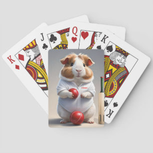 Ready For The Pitch, Guinea Pig Cricketer Poker Cards