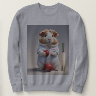 Ready For The Pitch, Guinea Pig Cricketer Sweatshirt