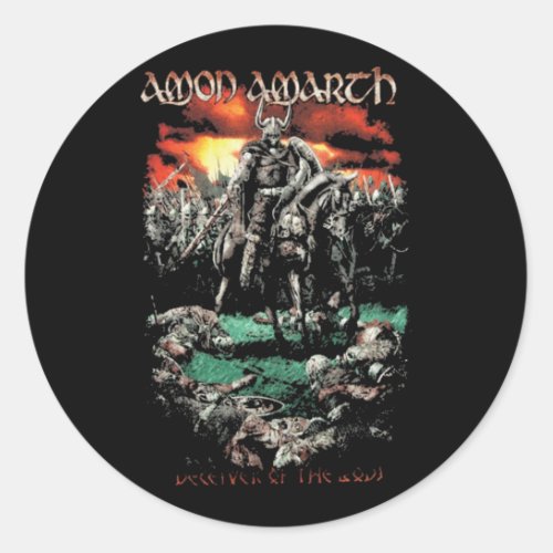 Ready For War Amon Amarth Retro Young Music Classic Round Sticker