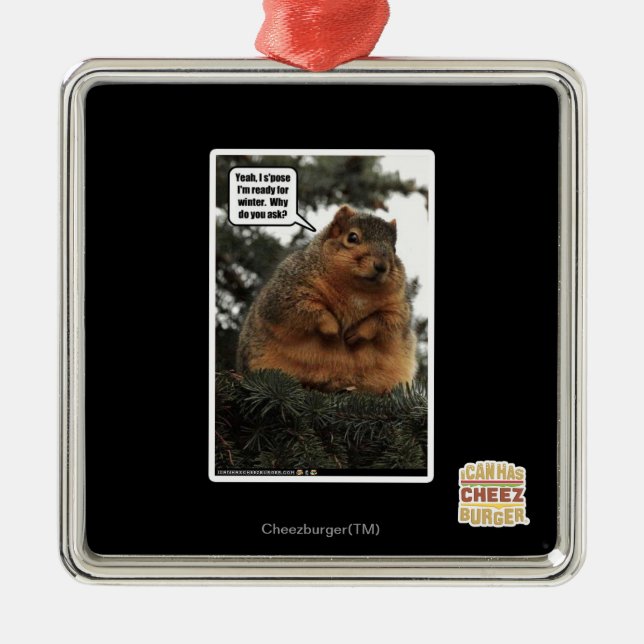 Ready for winter metal ornament (Front)