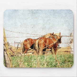 Ready For Work, Two Draft Horses Mouse Pad