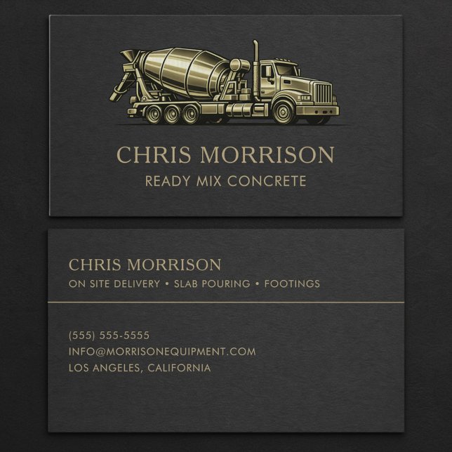 Ready Mix Concrete Services Professional  Business Card (Creator Uploaded)