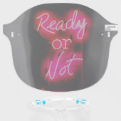 Ready or Not Blue Light Blocker Face Shield (Front w/Glasses)