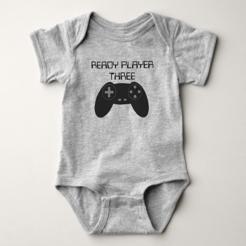 READY PLAYER THREE Gamer Baby Bodysuit