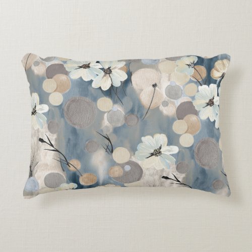 Ready Print Beautiful Flower Watercolor Accent Pillow