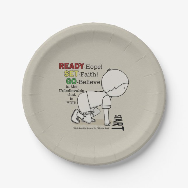 Ready, Set, Go Believe! Paper Plates (Front)