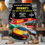 Ready Set Go Racing Party Invitation