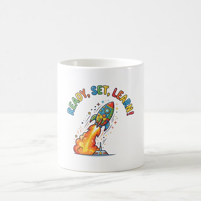 Ready Set Learn Rocket Back to School Coffee Mug (Center)
