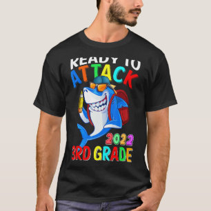 Ready To Attack 3rd Grade Shark Back To School Boy T-Shirt