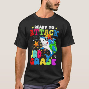 Ready To Attack 3rd Grade Shark Back To School T-Shirt