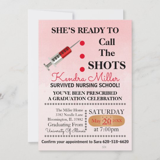 Ready To Call The Shots Graduation Invite