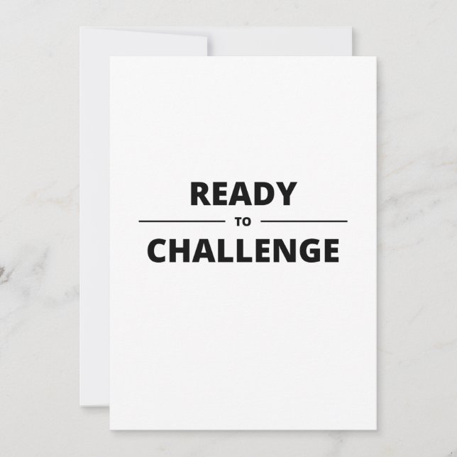 READY TO CHALLENGE INVITATION (Front)
