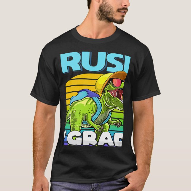 Ready To Crush 1st Grade Dinosaur Back To School B T-Shirt (Front)
