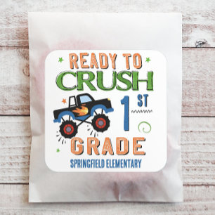 Ready to Crush 1st Grade School Square Sticker
