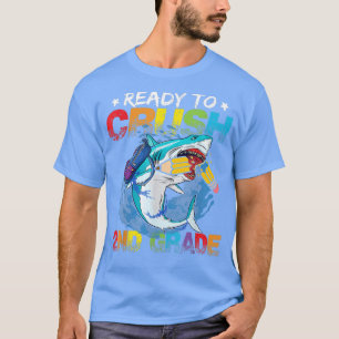 Ready To Crush 2nd Grade Shark Back To School Boys T-Shirt