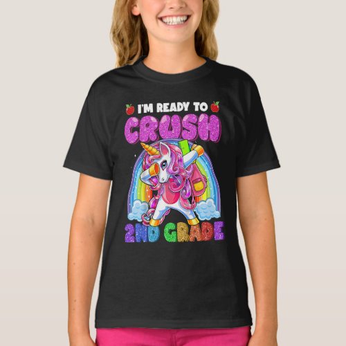 Ready to Crush 2nd Grade Unicorn Back to School T_Shirt