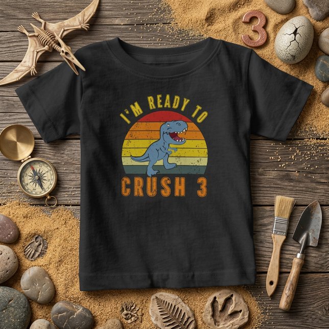 Ready to Crush 3 Dinosaur Birthday Shirt (Creator Uploaded)