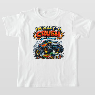 Ready to Crush 3rd Grade Monster Truck T-Shirt