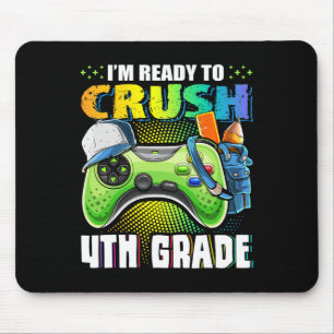 Ready To Crush 4th Grade Back To School Video Game Mouse Pad