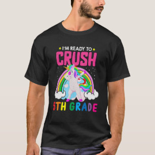 Ready To Crush 5th Grade Dabbing Unicorn Back To S T-Shirt