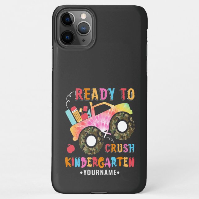 Ready To Crush Kindergarten 1st Day of School iPhone Case (Back)