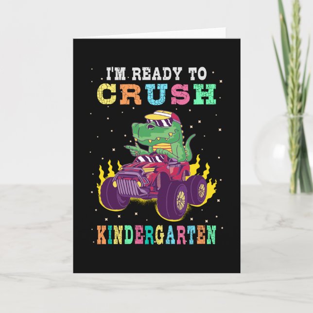 Ready to crush kindergarten card (Front)