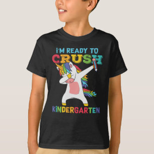 Ready to Crush Kindergarten Cute Unicorn School  T-Shirt