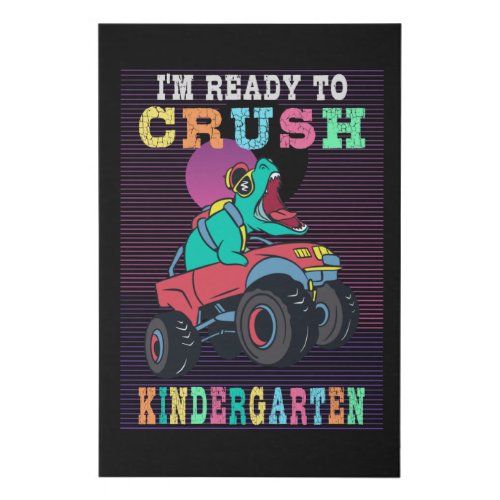 Ready to crush kindergarten faux canvas print