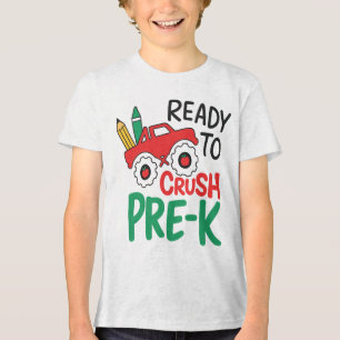Ready to Crush Pre‑K Boys back to school Tri-Blend Shirt