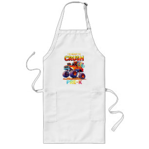 Ready to Crush Pre-K Monster Truck Back to School Long Apron